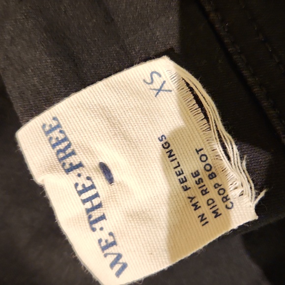 ❤️ NWT! FREE PEOPLE IN MY FEELINGS HIGH RISE PULL ON CROP BOOT JEANS, XS - Picture 5 of 10